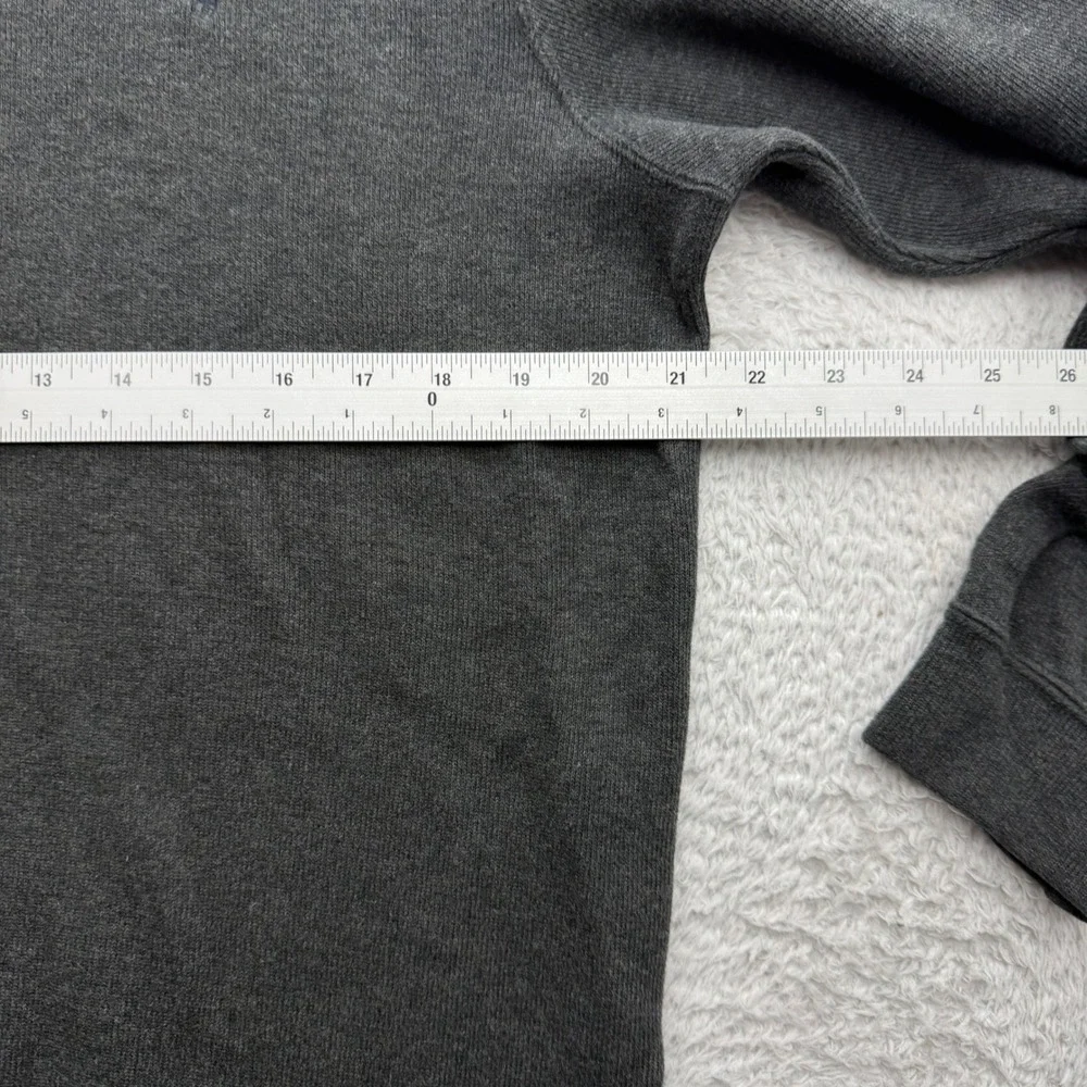 Polo Ralph Lauren Mens V-Neck Sweater Charcoal Gray 100% Cotton Size Medium
